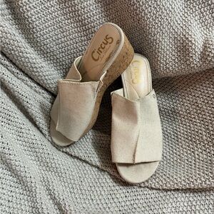 Circus by Sam Edelman ROSIE  BEIGE  3” Cork Wedge Sandals - 7.5‎ M